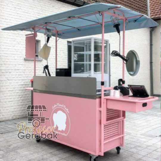 Vendor pembuatan gerobak franchise minuman bisa kirim seluruh indonesia