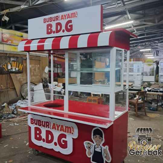 Etalase Bubur Ayam Mungil – Hemat Tempat & Praktis