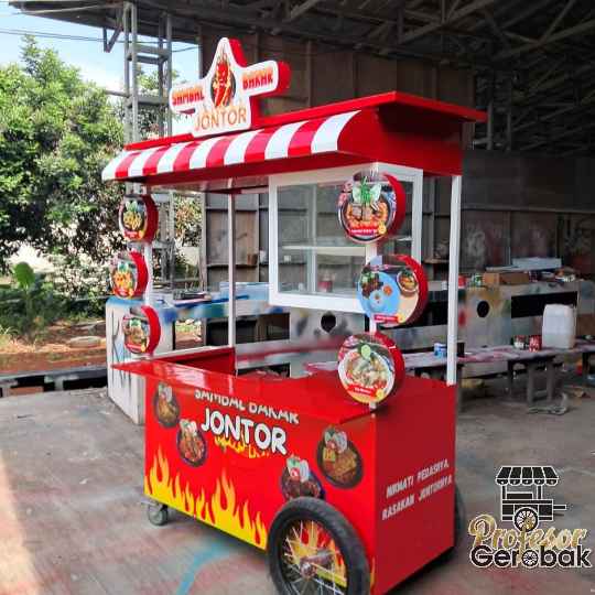 Vendor pembuatan gerobak franchise minuman bisa kirim seluruh indonesia